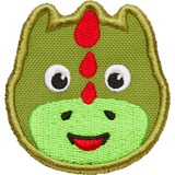 Affenzahn AFZ-BDG-001-022, Patch Vert/Rouge