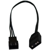 Alphacool Câble numérique RGB LED Y 3 voies avec connecteur mâle JST Noir, 30 cm