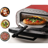 Ariete Four à pizza DA GENNARO Rouge/en acier inoxydable, 1 pizza(s), Rouge, 430 °C, 320 x 320 mm, 1 h, pierre