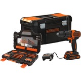 BLACK+DECKER Perceuse-visseuse à percussion sans fil BDCHD18S1KA, 18 volts, Perceuse à percussion Noir/Orange