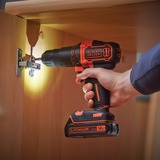 BLACK+DECKER Perceuse-visseuse à percussion sans fil BDCHD18S1KA, 18 volts, Perceuse à percussion Noir/Orange