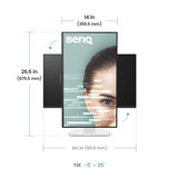 BenQ GW2790TC 27" Moniteur Blanc, 1x DisplayPort, 1x HDMI, 1x USB-C, 68,6 cm (27"), 1920 x 1080 pixels, Full HD, LCD, 5 ms, Noir, Blanc
