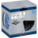 Bosch 2 608 622 010 Roue de fil et brosse en fil d'acier Brosse coupe 10 cm Brosse coupe, 1,4 cm, 10 cm, 0,5 mm, Métal, 8500 tr/min