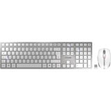 CHERRY DW 9100 SLIM clavier Souris incluse Universel RF sans fil + Bluetooth AZERTY Français Argent set de bureau Blanc, Layout FR (AZERTY), Technologie SX, 100%, Sans fil, RF sans fil + Bluetooth, AZERTY, Argent, Souris incluse