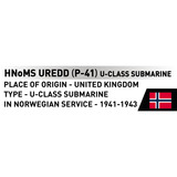 COBI HNoMS Uredd (P-41) sous-marin de classe U, Jouets de construction 