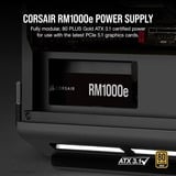 Corsair RM1000e Reconditionné alimentation  modulaire 1000 watt Noir, 2x 12V-2x6, 2x PCIe