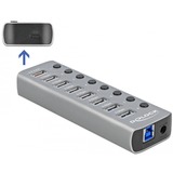 DeLOCK Hub USB 3.2 Gen 1 avec 7 ports Gris