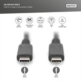 Digitus AK-300343-008-S, Câble Noir