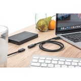 Digitus Câble de rallonge USB 2.0, connecteur USB-C > prise USB-C, Câble d'extension Noir