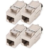 Digitus Module Keystone Cat. 8.1, blindé, 4 pièces, Module de Keystone Argent