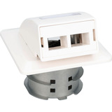 Digitus Prise murale encastrée fibre optique FTTH, 2 ports, Boîte de jonction Blanc