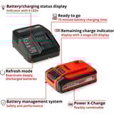 EINHELL Souffleur de feuilles sans fil professionnel GP-LB 18/200 LI, 18 Volts Rouge/Noir