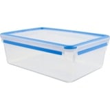 Emsa Récipient fraîcheur Clip & Close 5,5 L , Boîte Transparent/Bleu, rectangulaire, format Maxi