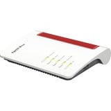 FRITZ! FRITZ!Box 7530 AX, Routeur Box 7530 AX, Wi-Fi 6 (802.11ax), Bi-bande (2,4 GHz / 5 GHz), Ethernet/LAN, ADSL, Gris, Rouge, Blanc, Routeur