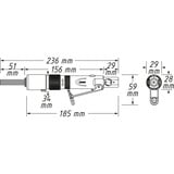 Hazet Mini décapeur à aiguilles 9035M-6, Mesureurs d'air comprimé Noir/Bleu