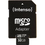 Intenso 3433480 mémoire flash 32 Go MicroSDHC UHS-I Classe 10, Carte mémoire 32 Go, MicroSDHC, Classe 10, UHS-I, 100 Mo/s, 45 Mo/s