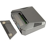 Inter-Tech 88887361 accessoire pour carte de développent Emplacement Gris, Boîtier Emplacement, Raspberry Pi, Raspberry Pi, Gris, Aluminium, 105 mm