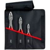 KNIPEX Rolltasche TwinGrip, ensemble de pinces frontales 3 pièces, Set de pinces Rouge