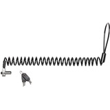 Kensington Câble de sécurité N17 portable pour encoches Wedge – option clés identiques, Verrou antivol Noir/Argent, 2,28 m, Clé, Acier au carbone, Noir, Argent