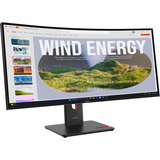 Lenovo ThinkVision T34WD-40 Moniteur 34" UltraWide incurvé Noir, 1x DisplayPort, 1x HDMI, 2x USB-C, 3x USB-A, 1x RJ-45, 120 Hz, 86,4 cm (34"), 3440 x 1440 pixels, Wide Quad HD, LED, 6 ms, Noir