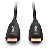 Lindy Câble HDMI 8K60 Hybride Fibre Optique 20m Noir, 20 m, HDMI Type A (Standard), HDMI Type A (Standard), 48 Gbit/s, Noir