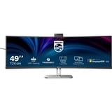 Philips 49B2U6903CH/00 écran plat de PC 124,5 cm (49") 5120 x 1440 pixels Dual QHD LCD Gris 48.8" Moniteur UltraWide incurvé  Gris foncé/Argent, 124,5 cm (49"), 5120 x 1440 pixels, Dual QHD, LCD, 4 ms, Gris