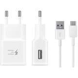 SAMSUNG Adaptateur de voyage avec USB-C, Chargeur Blanc