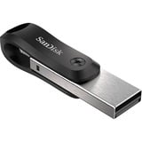 SanDisk iXpand lecteur USB flash 64 Go USB Type-A / Lightning 3.2 Gen 2 (3.1 Gen 2) Noir, Argent, Clé USB Noir/Argent, 64 Go, USB Type-A / Lightning, 3.2 Gen 2 (3.1 Gen 2), Pivotant, Noir, Argent