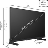 Telefunken QF32VP750S 32" TV QLED Noir