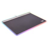 Thermaltake Argent MP1 RGB Tapis de souris de jeu Noir, Titane, Tapis de souris gaming Noir, Noir, Titane, Monochromatique, Aluminium, Caoutchouc, Alimenté par port USB, Base antidérapante, Tapis de souris de jeu