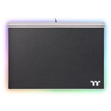 Thermaltake Argent MP1 RGB Tapis de souris de jeu Noir, Titane, Tapis de souris gaming Noir, Noir, Titane, Monochromatique, Aluminium, Caoutchouc, Alimenté par port USB, Base antidérapante, Tapis de souris de jeu