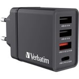 Verbatim 49700 chargeur d'appareils mobiles Universel Noir Secteur Charge rapide Intérieure Noir, Intérieure, Secteur, Noir