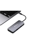 Verbatim CMH-05 USB Type-C 5000 Mbit/s Argent, Station d'accueil Gris, USB Type-C, HDMI, RJ-45, USB 3.2 Gen 1 (3.1 Gen 1) Type-C, USB Type-C, 5000 Mbit/s, 60 Hz, Argent, Acrylonitrile-Butadiène-Styrène (ABS), Aluminium