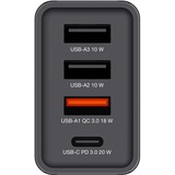 Verbatim Chargeur USB mural 4 ports 30 W - Noir Noir, Intérieure, Secteur, Noir