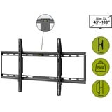 goobay Support mural TV Basic FIXED (XL) Noir