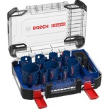 Bosch 2 608 900 448 scie de forage Perceuse 11 pièce(s), Scie à trou Régler, Perceuse, Brique, Métal, Plastique, Carrelage mural en céramique doux, Acier inoxydable, Bois, Bleu, Rouge, 6 cm, 20,22,25,32,35,40,44,51,60,68,76 mm
