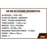 COBI Collection historique - DR BR 03 Locomotive à vapeur, Jouets de construction Échelle 1:35