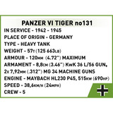 COBI Panzer VI Tiger no131, Jouets de construction 