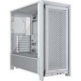 Corsair FRAME 4000D boîtier midi tower Blanc | 2x USB-A | 1x USB-C | Verre Trempé