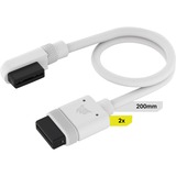 Corsair iCUE LINK Slim 1x 90°, Câble Blanc, 0,2 mètres