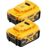 DEWALT XR Akku-Starterkit DCB184P2, 18Volt 5Ah, Batterie Jaune/Noir