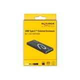 DeLOCK Boitier externe pour M.2 SATA SSD, Boîtier disque dur Noir