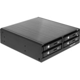 DeLOCK Cadre amovible 5,25″ pour 4 x 2,5″ SATA HDD / SSD, Cadrage Noir