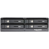 DeLOCK Cadre amovible 5,25″ pour 4 x 2,5″ SATA HDD / SSD, Cadrage Noir