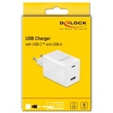 DeLOCK Chargeur USB 1 x USB Type-C PD 3.0 compact 40 W Blanc