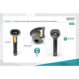 Digitus 1D 2D Desktop USB Barcode Scanner, Lecteur de codes-barres Noir