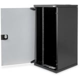 Digitus Boîtier mural de 254 mm (10 po) - 312 x 300 mm (lxp), Armoire informatique Noir, Rack monté sur le mur, 12U, 30 kg, Verrouillage des touches, Noir