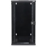 Digitus Boîtier mural de 254 mm (10 po) - 312 x 300 mm (lxp), Armoire informatique Noir, Rack monté sur le mur, 12U, 30 kg, Verrouillage des touches, Noir