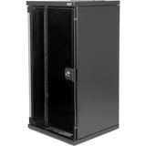 Digitus Boîtier mural de 254 mm (10 po) - 312 x 300 mm (lxp), Armoire informatique Noir, Rack monté sur le mur, 12U, 30 kg, Verrouillage des touches, Noir