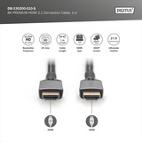 Digitus Câble de connexion HDMI Ultra High Speed, avec Ethernet, UHD 8K Noir/gris